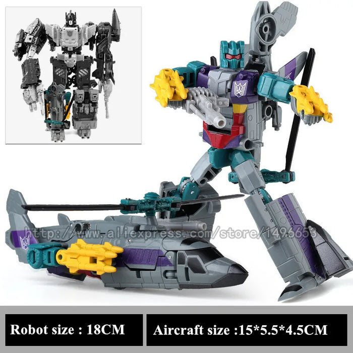 Haizhixing 5 IN 1 Trasformazione Robot Auto Giocattoli Anime Devastator Aereo Carro Armato Modello KO Ragazzi Collezione di Camion Regalo per Adulti per Bambini