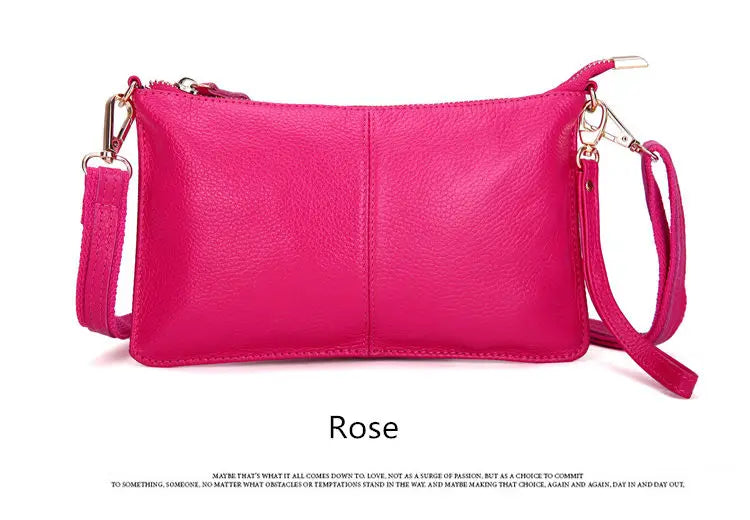 RanHuang Women pochette da giorno in vera pelle borse a tracolla Color caramella borse a tracolla moda donna piccole pochette