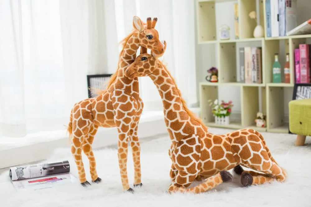 Enorme vita reale giraffa giocattoli di peluche bambole di peluche carine simulazione morbida bambola giraffa regalo di compleanno giocattolo per bambini arredamento camera da letto