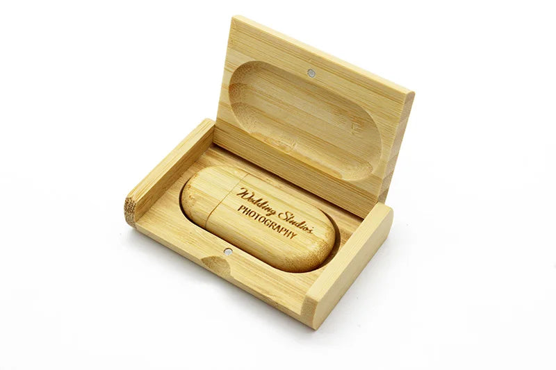 SHANDIAN LOGO gratuito in legno + scatola USB 2.0 Pen drive 4 GB 16 GB 32 GB 64 GB Flash Drive Memory stick fotografia di matrimonio regalo U Disco