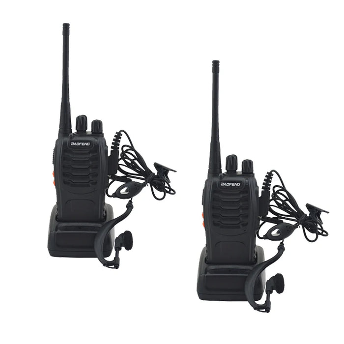 2 pz/lotto BAOFENG BF-888S Walkie talkie UHF radio bidirezionale baofeng 888s UHF 400-470 MHz 16CH Ricetrasmettitore portatile con auricolare