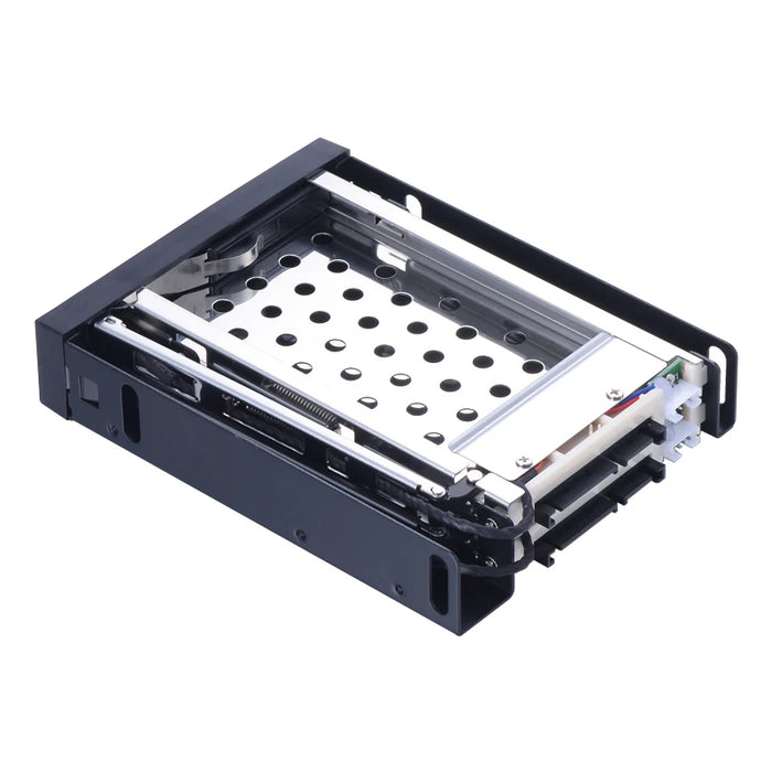 Nuovo ST2522 2-Bay 2.5 "SATA Hot-Swap interno SSD in alluminio HDD Mobile Rack per 3.5" Floppy Device Bay