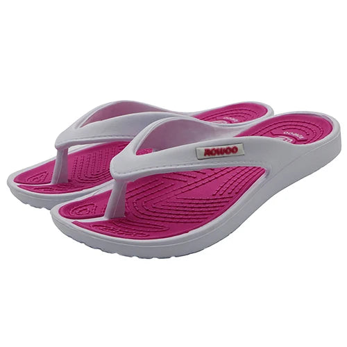 Sandali con pantofola da donna Casual da spiaggia Brand 2024 nuovo design Summer Home Flat Flip-flop Shoes donna Dropshipping di grandi dimensioni