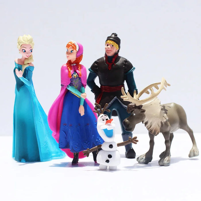 5 pz/set Frozen The Snow Queen Princess Anna Elsa Action Figure мoff Sven Olaf collezione di bambole modello in PVC giocattoli regalo di compleanno