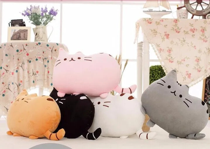 40*30 cm Kawaii Gatto Cuscino Con Cerniera Solo Pelle Senza PP Cotone Biscotti Peluche Animale Bambola Giocattoli Grande Fodera Per Cuscini Peluche regalo