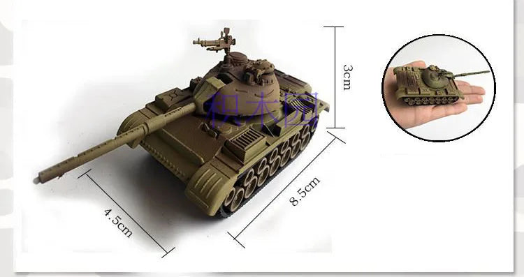 1 pz 1:72 4D plastica assemblare kit serbatoio seconda guerra mondiale modello Puzzle assemblaggio militare tavolo da sabbia giocattoli per bambini