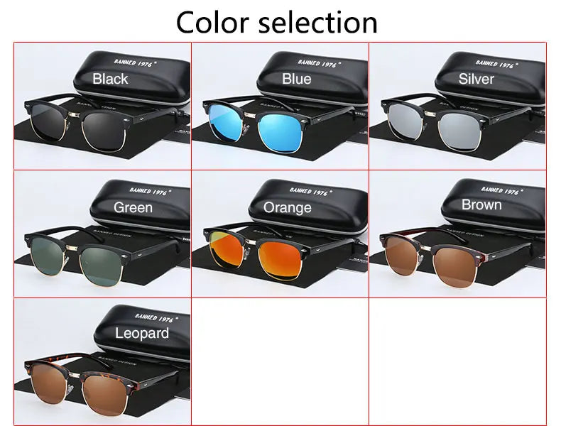 UV400 HD Polarizzati Uomo Donna Occhiali da sole Moda classica Retro Marca Occhiali da sole Rivestimento Drive Shades Gafas De Sol Masculino