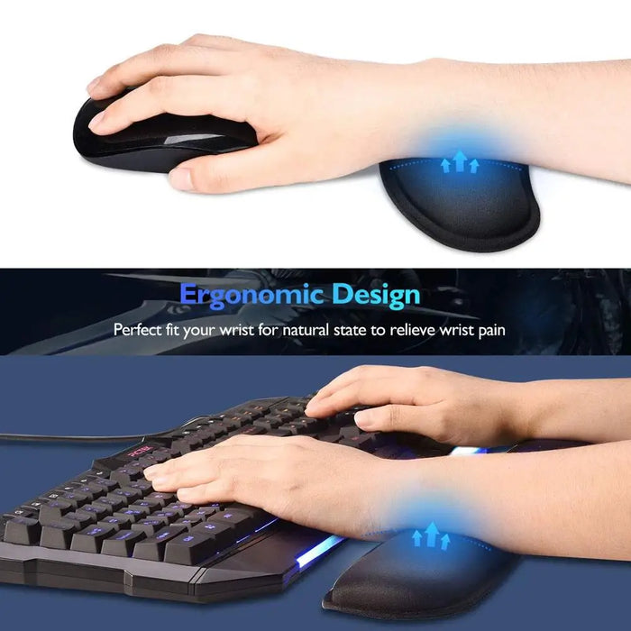 Nuovo tappetino per mouse con poggiapolsi con base antiscivolo Tappetino per poggiapolsi Tappetino per mouse ergonomico per laptop da gioco per ufficio tipografo