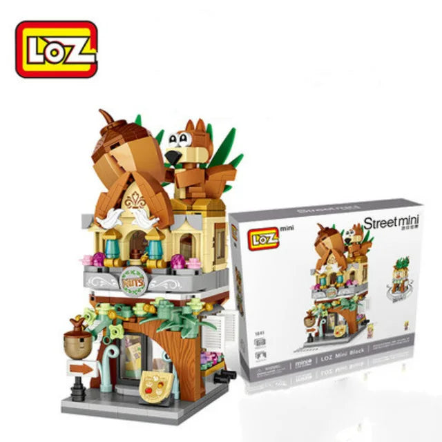 LOZ Building Blocks City View Scene caffetteria negozio al dettaglio architettura modello assemblaggio giocattolo regalo di natale per bambini adulto