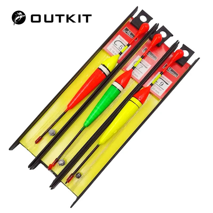 OUTKIT 3 pz/lotto Linea di Pesca Alla Carpa Bobber Gruppo Pesce Galleggiante Attrezzatura Da Pesca Cina Gancio Boa Pesce Galleggiante Tiple Vestito Accessori