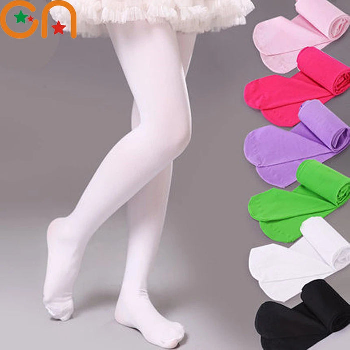 Ragazze Balletto Danza Collant Bambini Una Sezione Sottile Moda Collant di Velluto Bambino Solido Nero Bianco Calze Per 0-15Y Bambini CN