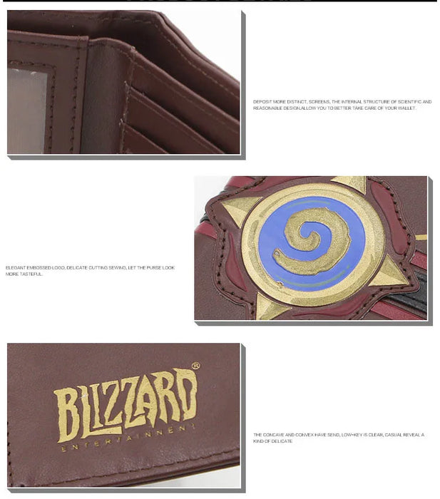 MSMO in pelle goffrata Hearthstone Heroes of Warcraft Card portafoglio pacchetto nuovo regalo