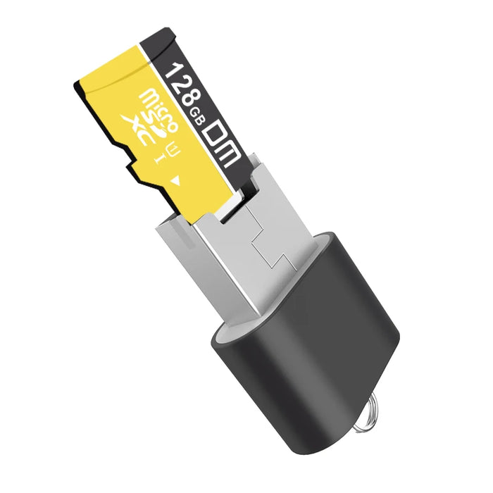 Lettore di schede Micro SD DM CR015 con innovativo slot per schede TF cambia il lettore di schede in una chiavetta USB per computer o per auto