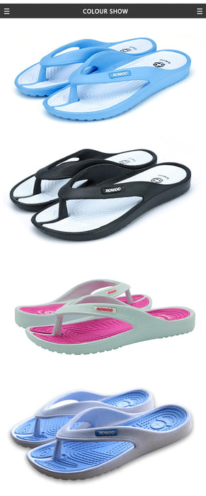 Sandali con pantofola da donna Casual da spiaggia Brand 2024 nuovo design Summer Home Flat Flip-flop Shoes donna Dropshipping di grandi dimensioni