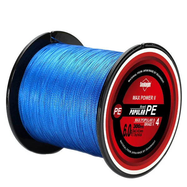 SeaKnight Marca TriPoseidon Serie 4 Fili 300M PE Lenza Intrecciata 8-60LB Lenza Multifilamento Liscia Pesca Alla Carpa