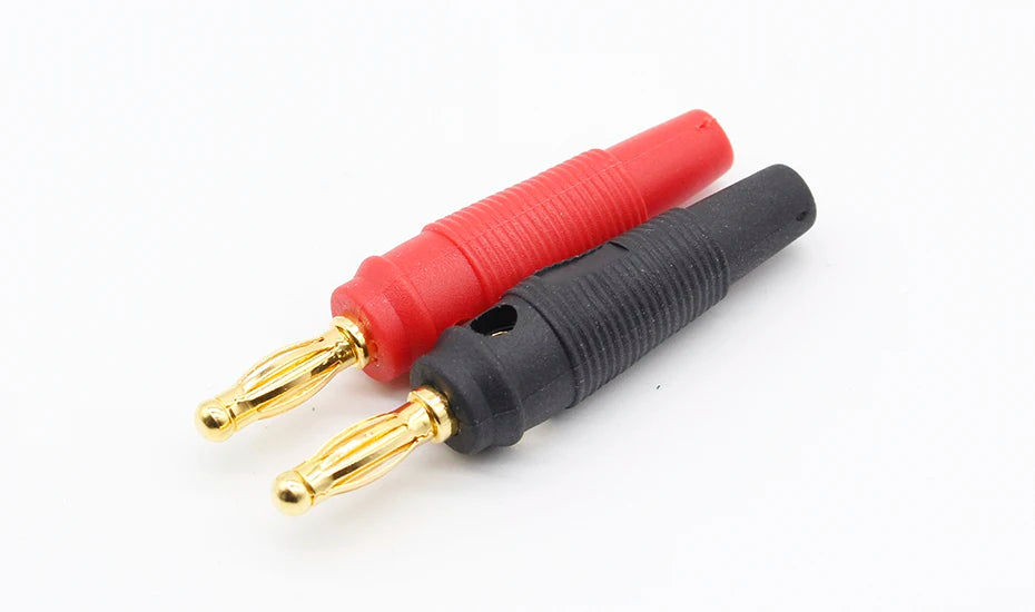 4pcs Nuovo 4 millimetri Tappi di rame puro Placcato Oro Musicale Speaker Cable Wire Spille Spina A Banana Connettori