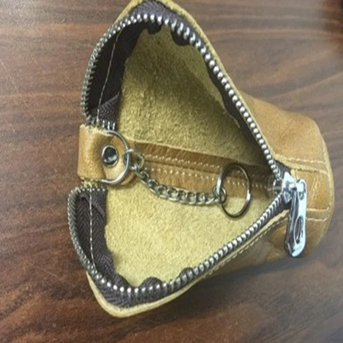 CICICUFF Borsa per chiavi da uomo Secchi in vera pelle di mucca Custodie per chiavi Custodia con cerniera Portachiavi per auto Borsa per portachiavi per casa da donna