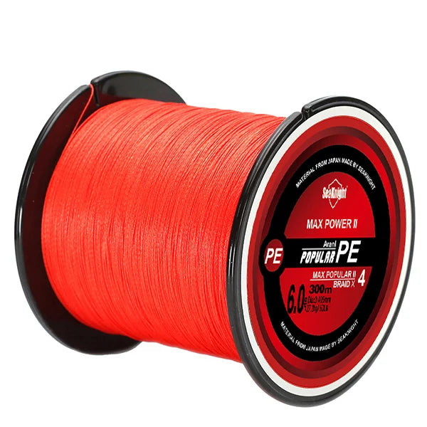 SeaKnight Marca TriPoseidon Serie 4 Fili 300M PE Lenza Intrecciata 8-60LB Lenza Multifilamento Liscia Pesca Alla Carpa