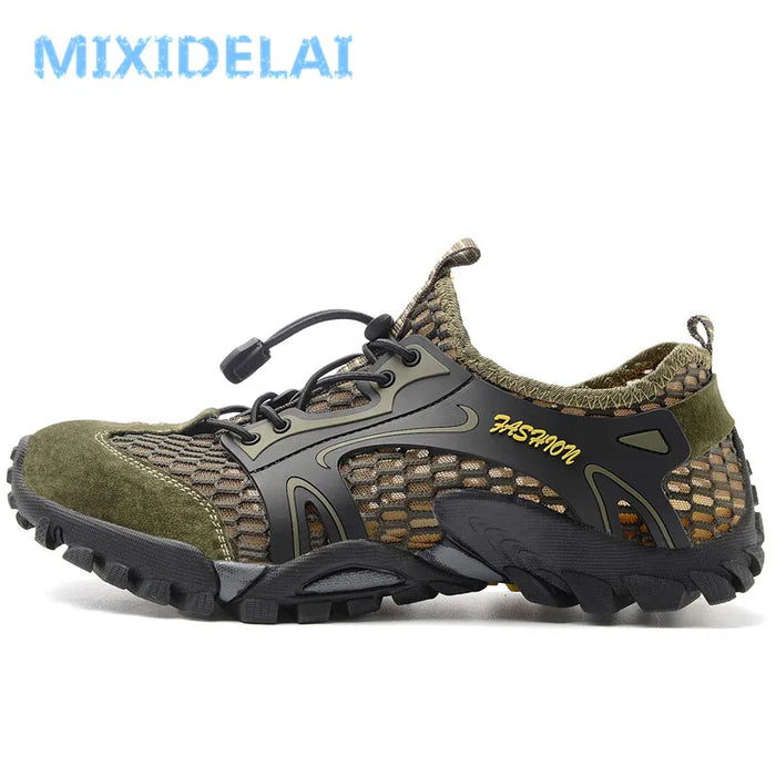 2024 Estate Primavera Scarpe da uomo di grandi dimensioni Casual Mesh in pelle artificiale Patchwork Traspirante Outdoor Scarpe da ginnastica maschili Calzature da passeggio