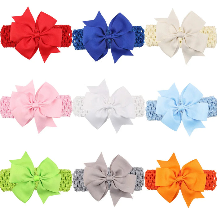 Fascia per bambina accessori per capelli per neonati copricapo neonato regalo di natale bambini fasciatura nastro fiocchi Bowknot morbido elastico