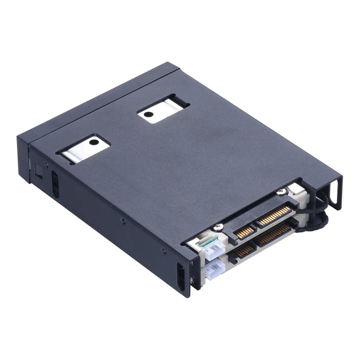 Nuovo ST2522 2-Bay 2.5 "SATA Hot-Swap interno SSD in alluminio HDD Mobile Rack per 3.5" Floppy Device Bay