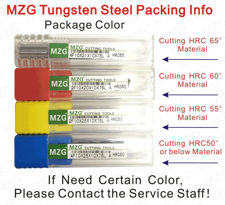 MZG 4 flauto HRC50 taglio 4mm 5mm 6mm 8mm 12mm utensile in metallo duro fresa Cnc per metallo acciaio al tungsteno CNC Maching End mill