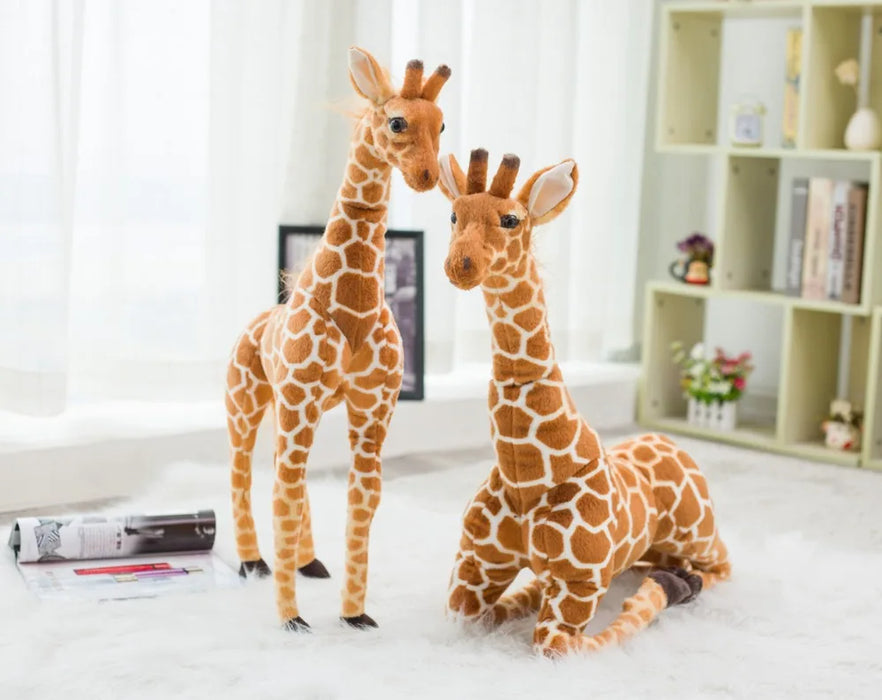 Enorme vita reale giraffa giocattoli di peluche bambole di peluche carine simulazione morbida bambola giraffa regalo di compleanno giocattolo per bambini arredamento camera da letto