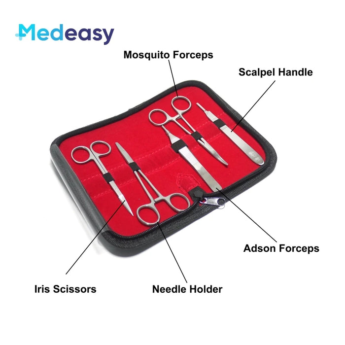 Kit di pratica della sutura per studenti di medicina formazione chirurgica con Set di strumenti per modelli di cuscinetti per la pelle attrezzatura didattica educativa