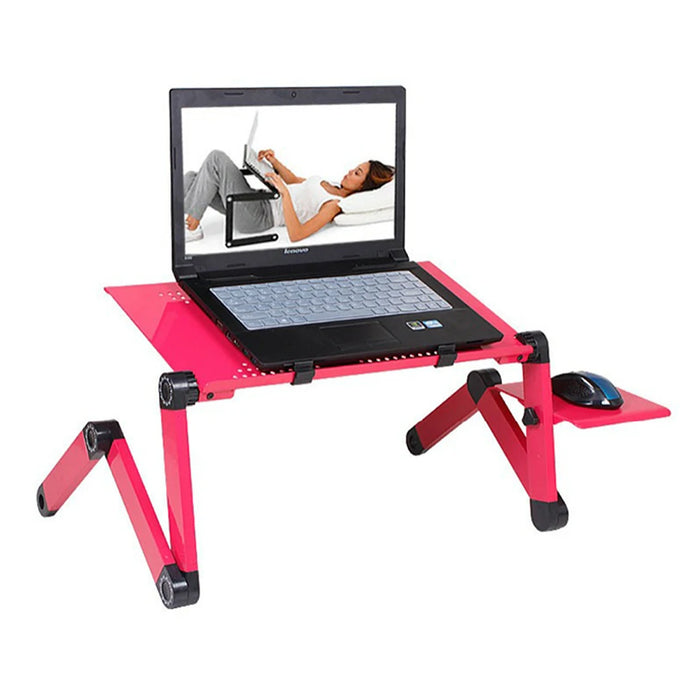 Supporto da scrivania regolabile per Laptop portatile in alluminio ergonomico Lapdesk per TV letto divano PC Notebook tavolo supporto da scrivania con tappetino per Mouse