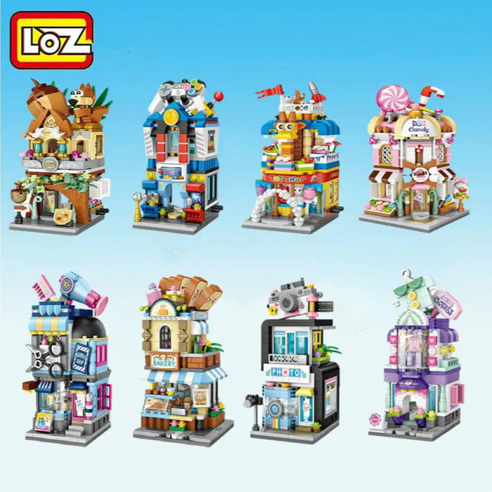 LOZ Building Blocks City View Scene caffetteria negozio al dettaglio architettura modello assemblaggio giocattolo regalo di natale per bambini adulto