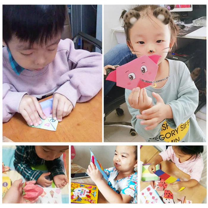 Baby Craft Toys Cartoon Animal Origami Paper Cutting Book Kids Paper Cut Puzzle apprendimento precoce giocattoli educativi regali