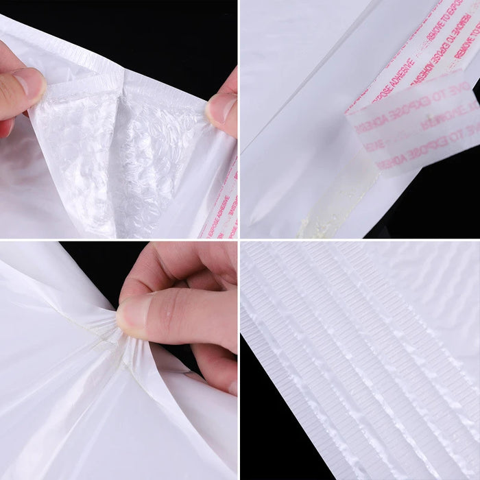 50Pcs Bubble Mailers White Poly Bubble Mailer Self Seal sacchetto regalo imbottito imballaggio busta borse libro spedizione pacchetto Bag