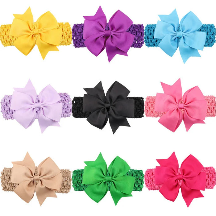 Fascia per bambina accessori per capelli per neonati copricapo neonato regalo di natale bambini fasciatura nastro fiocchi Bowknot morbido elastico