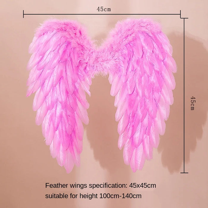 Black White Angel Feather Wings Holiday Party puntelli Layout di scena passerella Demon Devil Wing Show Birthday Bar Halloween Home Decor