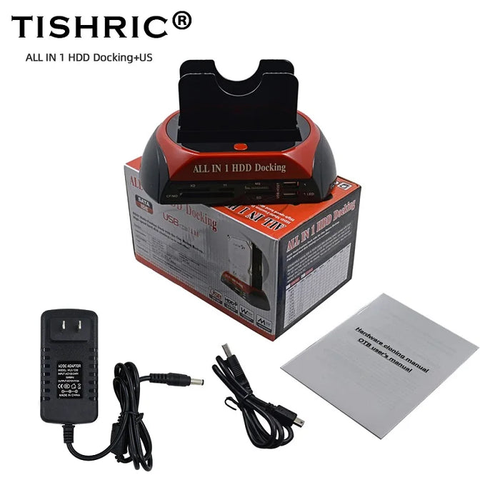 TISHRIC IDE SATA Dual All In 1 Hd/HDD Dock/Docking Station Hard Disk/Drive Hdd 2.5 3.5 Reader custodia esterna Usb EU Box