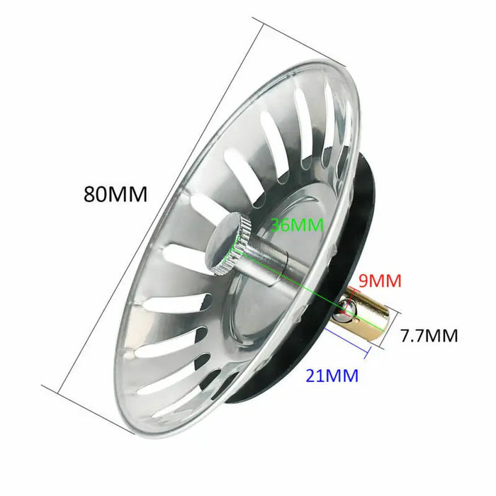 1 pz filtro di ricambio in acciaio inox lavabo lavello scolapiatti filtro Leach cestello tappo di scarico tappo lavello accessori