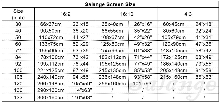 מסך למקרן Salange schermo del proiettore 16:9 tessuto in tessuto riflettente per tende Anti luce in metallo per YG300 XGIMI H2 HALO Mogo Xiaomi DLP proiettore