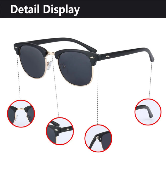 UV400 HD Polarizzati Uomo Donna Occhiali da sole Moda classica Retro Marca Occhiali da sole Rivestimento Drive Shades Gafas De Sol Masculino