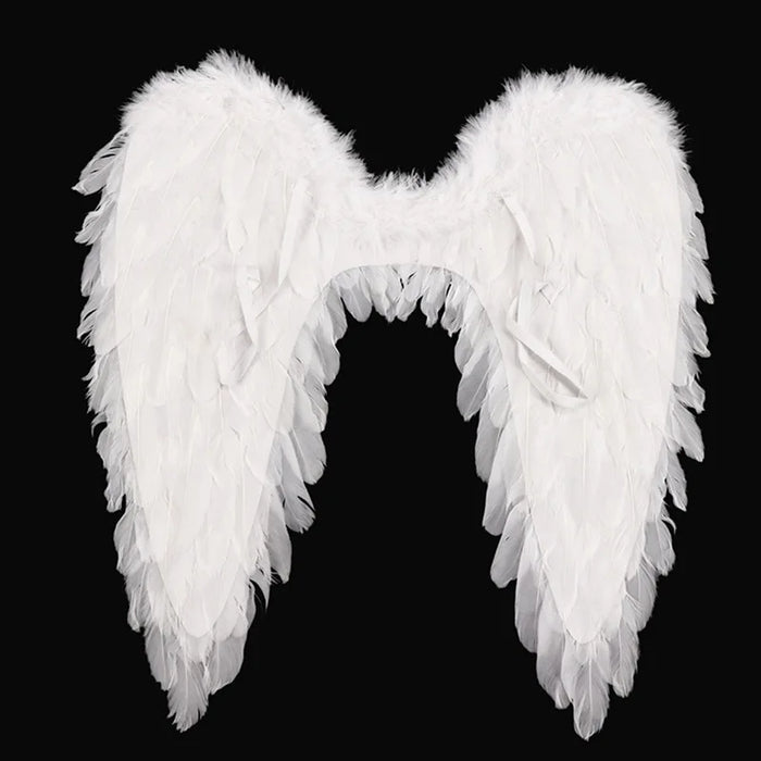 Black White Angel Feather Wings Holiday Party puntelli Layout di scena passerella Demon Devil Wing Show Birthday Bar Halloween Home Decor