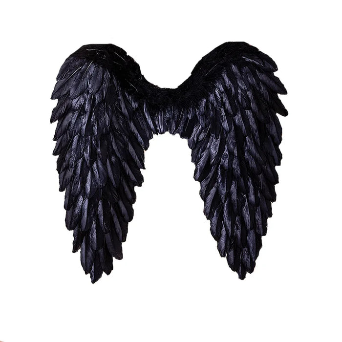 Black White Angel Feather Wings Holiday Party puntelli Layout di scena passerella Demon Devil Wing Show Birthday Bar Halloween Home Decor