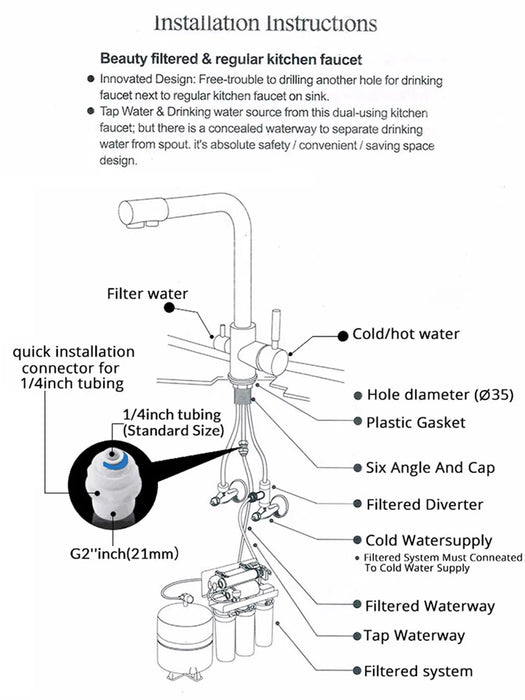 Gru filtrata nera e dorata per cucina spruzzatore estraibile acqua potabile rubinetto filtro acqua a tre vie rubinetto cucina caldo freddo