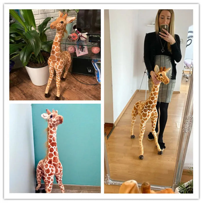 Enorme vita reale giraffa giocattoli di peluche bambole di peluche carine simulazione morbida bambola giraffa regalo di compleanno giocattolo per bambini arredamento camera da letto