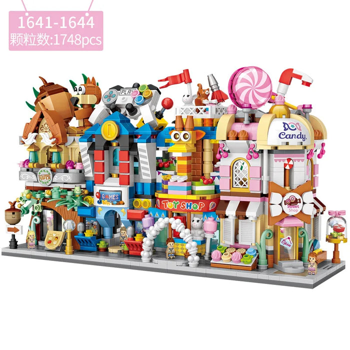 LOZ Building Blocks City View Scene caffetteria negozio al dettaglio architettura modello assemblaggio giocattolo regalo di natale per bambini adulto