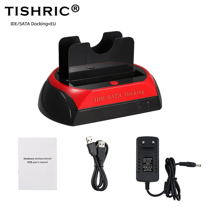 TISHRIC IDE SATA Dual All In 1 Hd/HDD Dock/Docking Station Hard Disk/Drive Hdd 2.5 3.5 Reader custodia esterna Usb EU Box