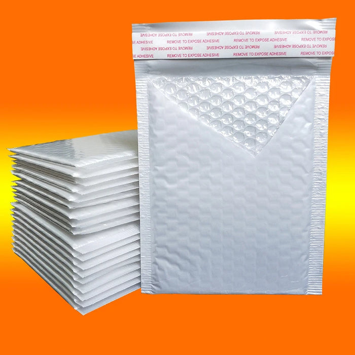 50Pcs Bubble Mailers White Poly Bubble Mailer Self Seal sacchetto regalo imbottito imballaggio busta borse libro spedizione pacchetto Bag