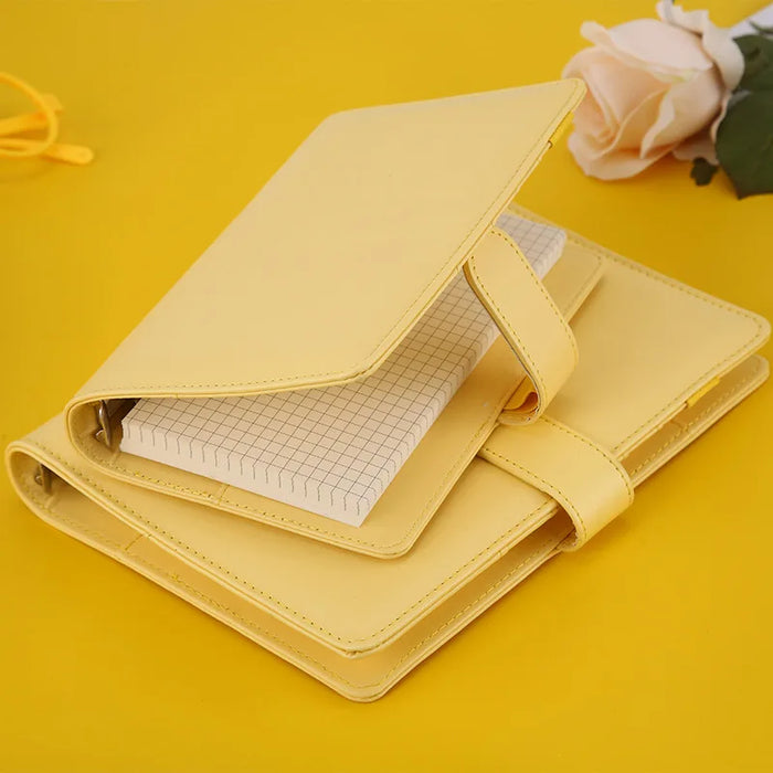 Amaretto Color A6/A5 PU Leather raccoglitore fai da te copertina del taccuino diario Agenda Planner copertina di carta cancelleria scolastica