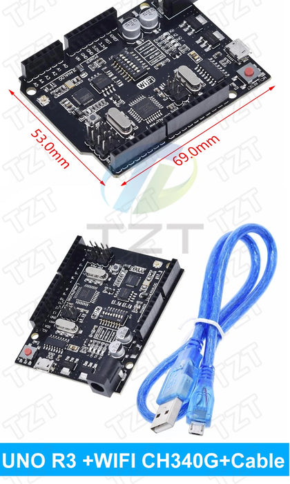 Intelligente Elettronica Scheda di Sviluppo ONU R3 MEGA328P ATMEGA16U2 Senza Cavo USB per arduino Diy Starter Kit