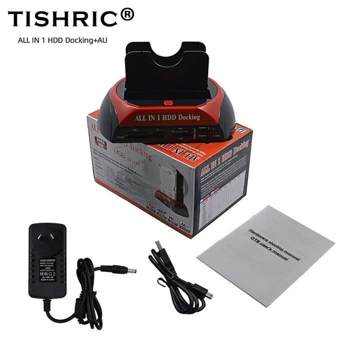 TISHRIC IDE SATA Dual All In 1 Hd/HDD Dock/Docking Station Hard Disk/Drive Hdd 2.5 3.5 Reader custodia esterna Usb EU Box