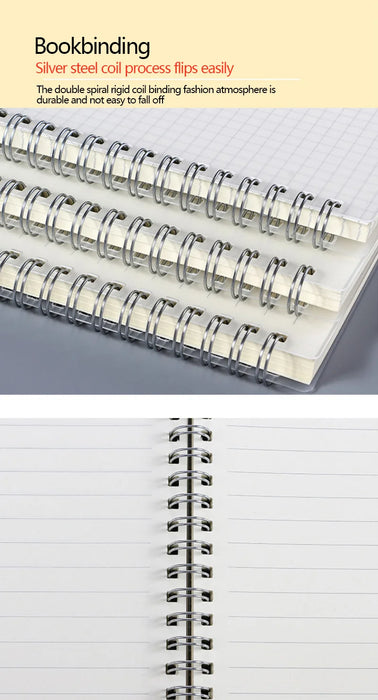 A5 A6 B5 quaderno a spirale quaderno a spirale To-Do foderato DOT Blank Grid Paper Journal diario Sketchbook per materiale scolastico cancelleria