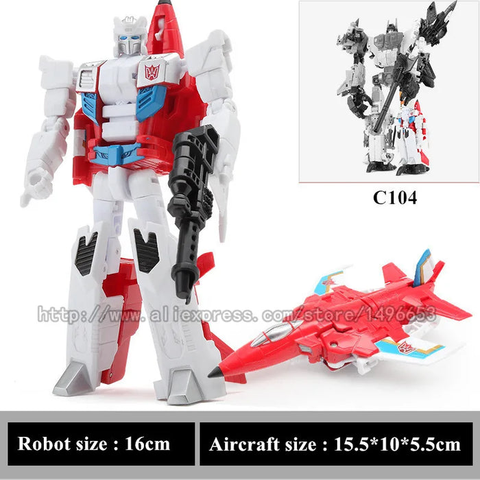 Haizhixing 5 IN 1 Trasformazione Robot Auto Giocattoli Anime Devastator Aereo Carro Armato Modello KO Ragazzi Collezione di Camion Regalo per Adulti per Bambini